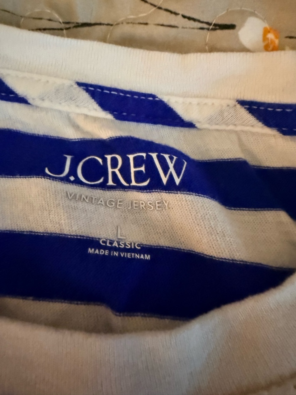 J. Crew Cream Crewneck Short Sleeve Tee. - Picture 5 of 9